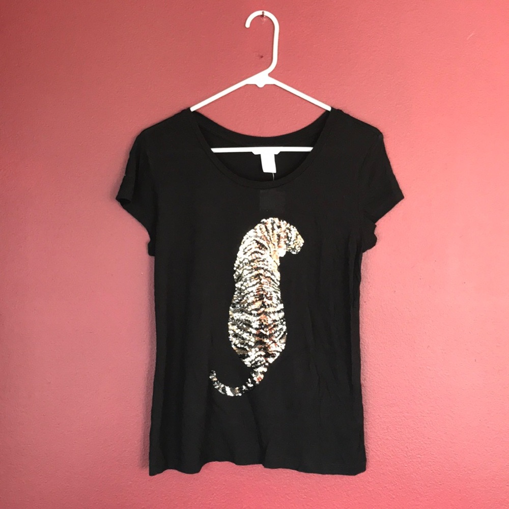 NWT H&M Sequined T Shirt Size S